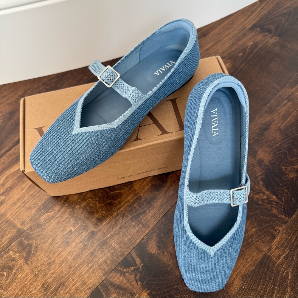 Vivaia • Margot • Mary-Jane Denim Blue • US Size 7 •NWT - Picture 2 of 7